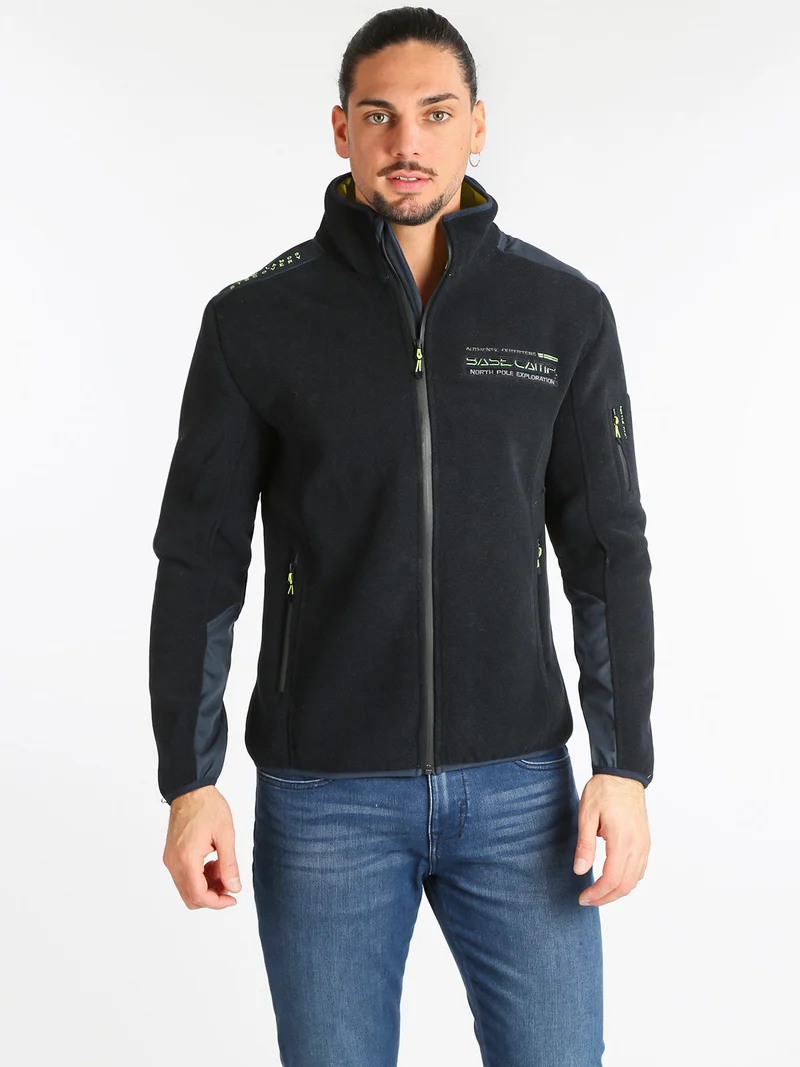 Giacca sportiva da uomo con zip - blu scuro