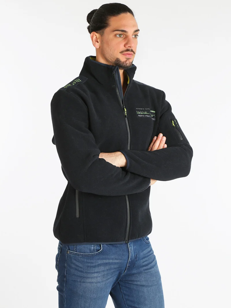 Giacca sportiva da uomo con zip - blu scuro
