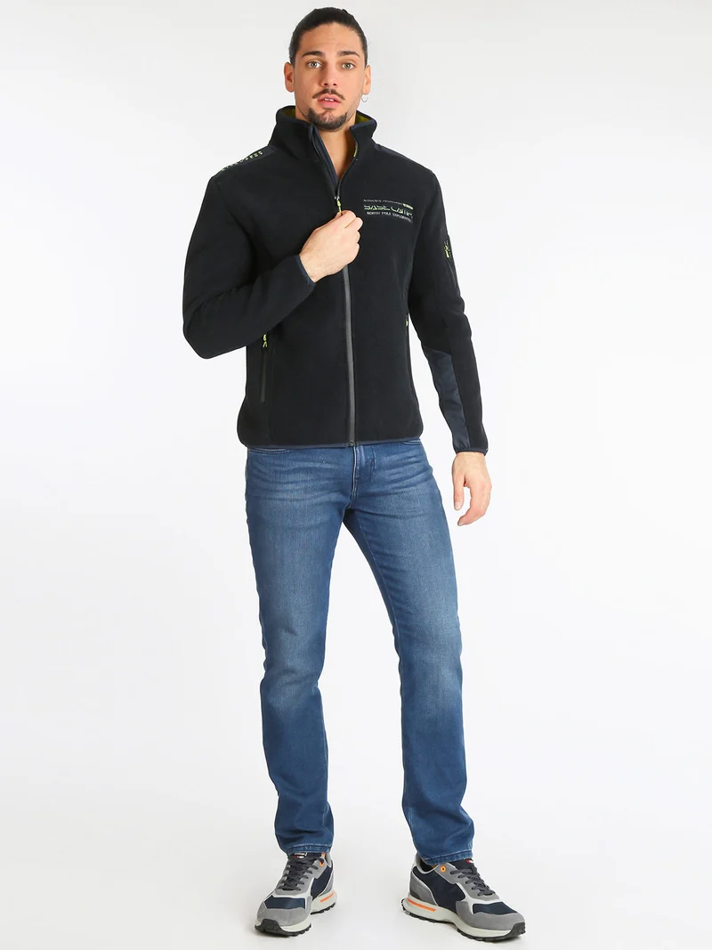 Giacca sportiva da uomo con zip - blu scuro