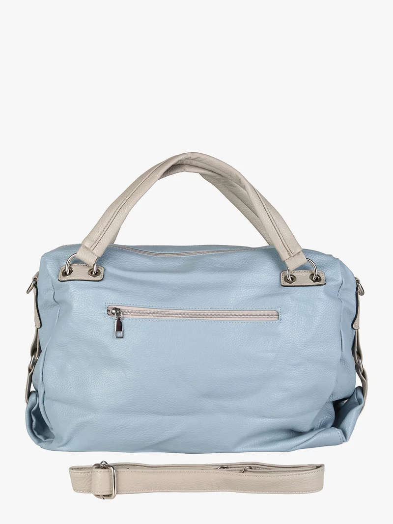 Borsa hobo da donna con doppi manici - azzurro