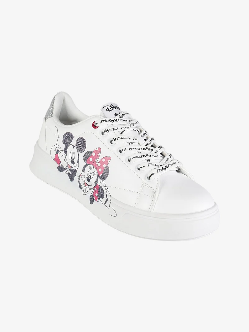 Minnie e Topolino Sneakers donna stringate - bianco