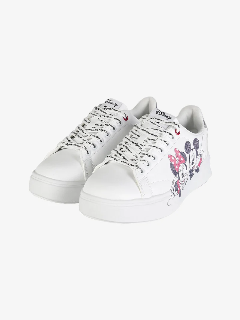 Minnie e Topolino Sneakers donna stringate - bianco