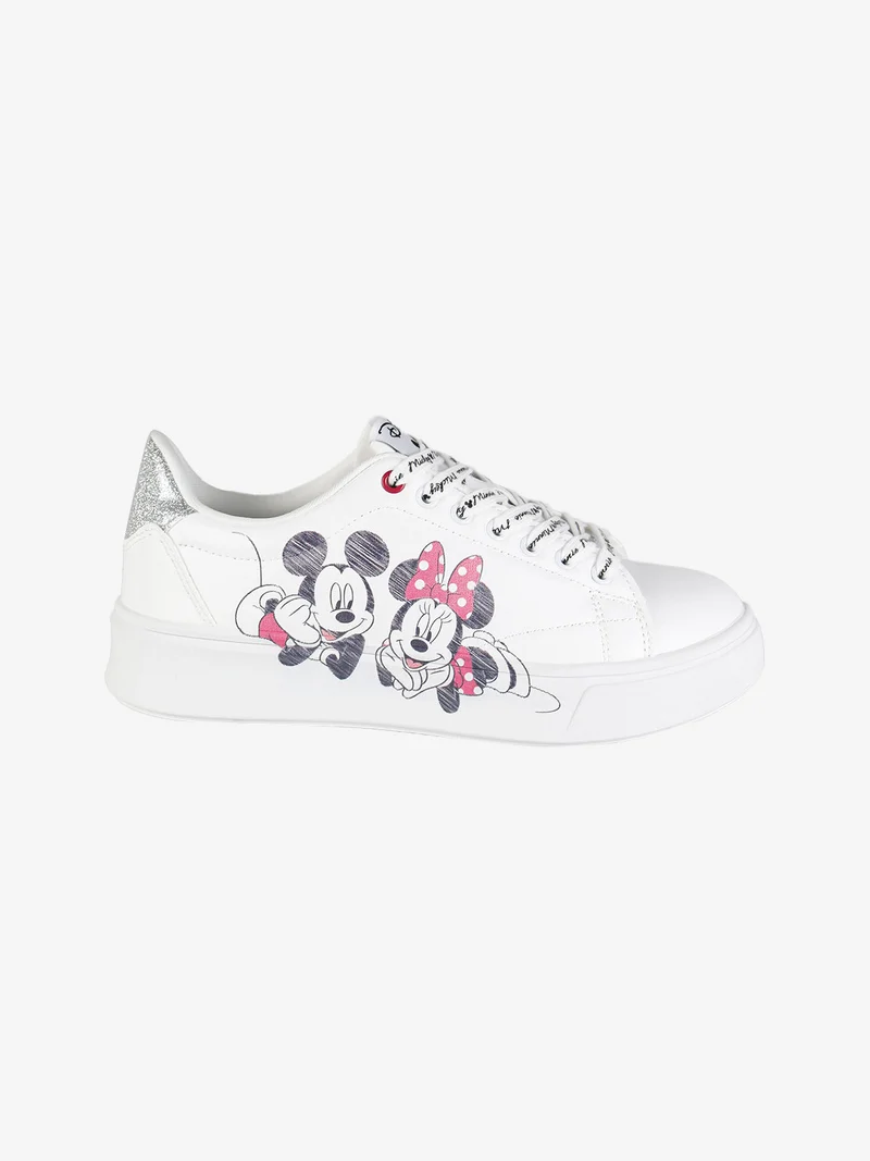 Minnie e Topolino Sneakers donna stringate - bianco