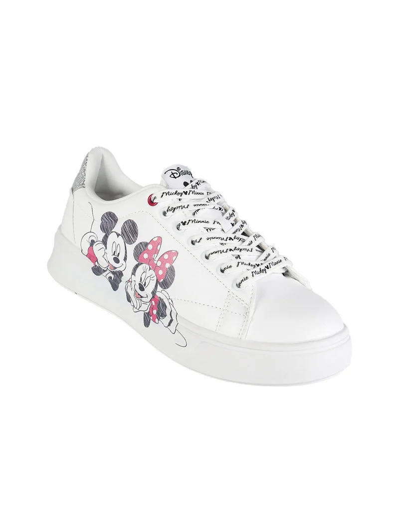 Minnie e Topolino Sneakers donna stringate - bianco