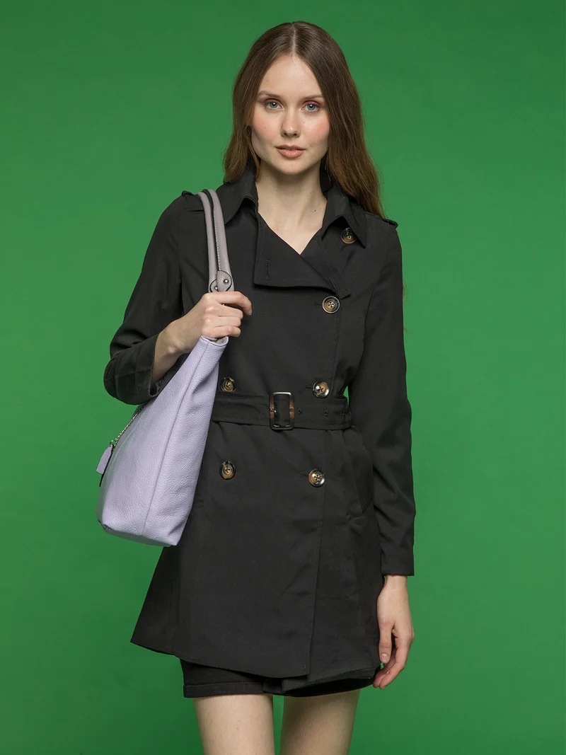 Trench doppiopetto donna - nero