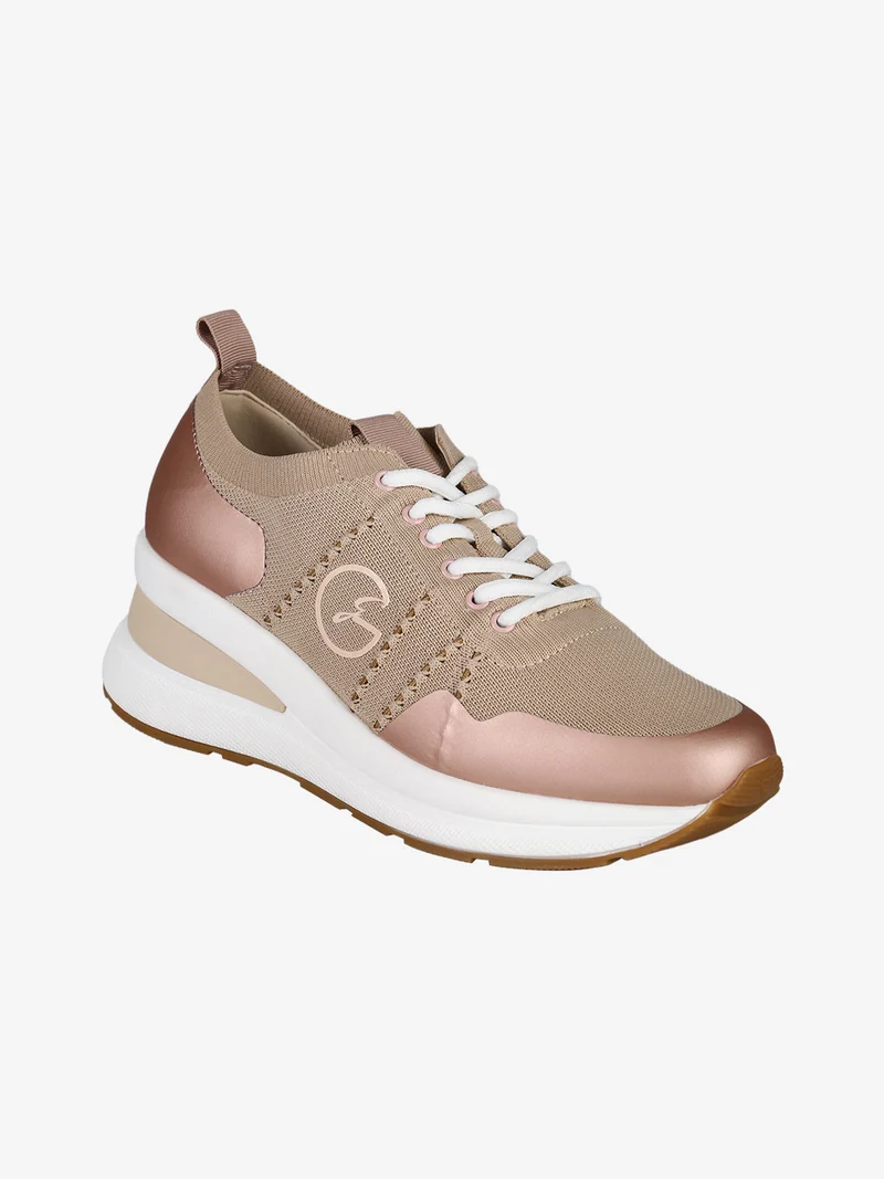 Sneakers da donna con zeppa - nudo