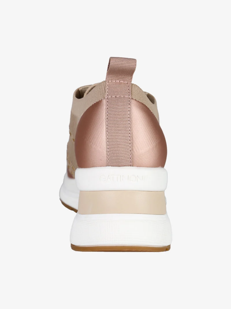 Sneakers da donna con zeppa - nudo