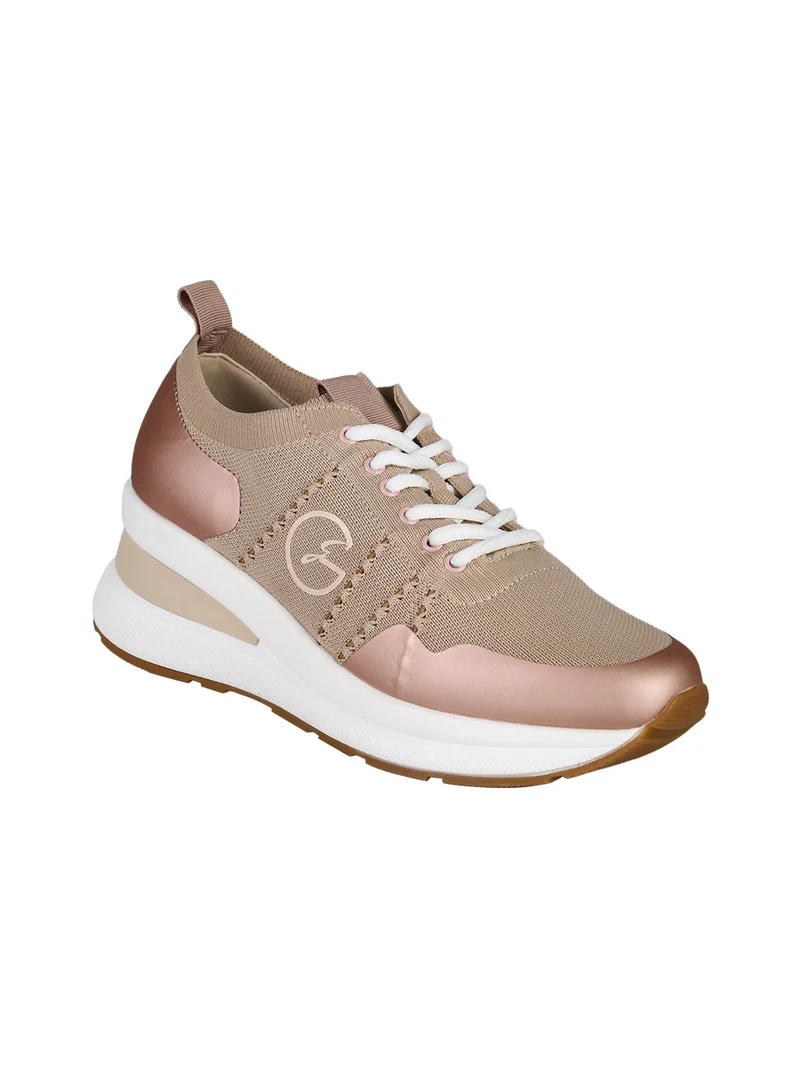 Sneakers da donna con zeppa - nudo
