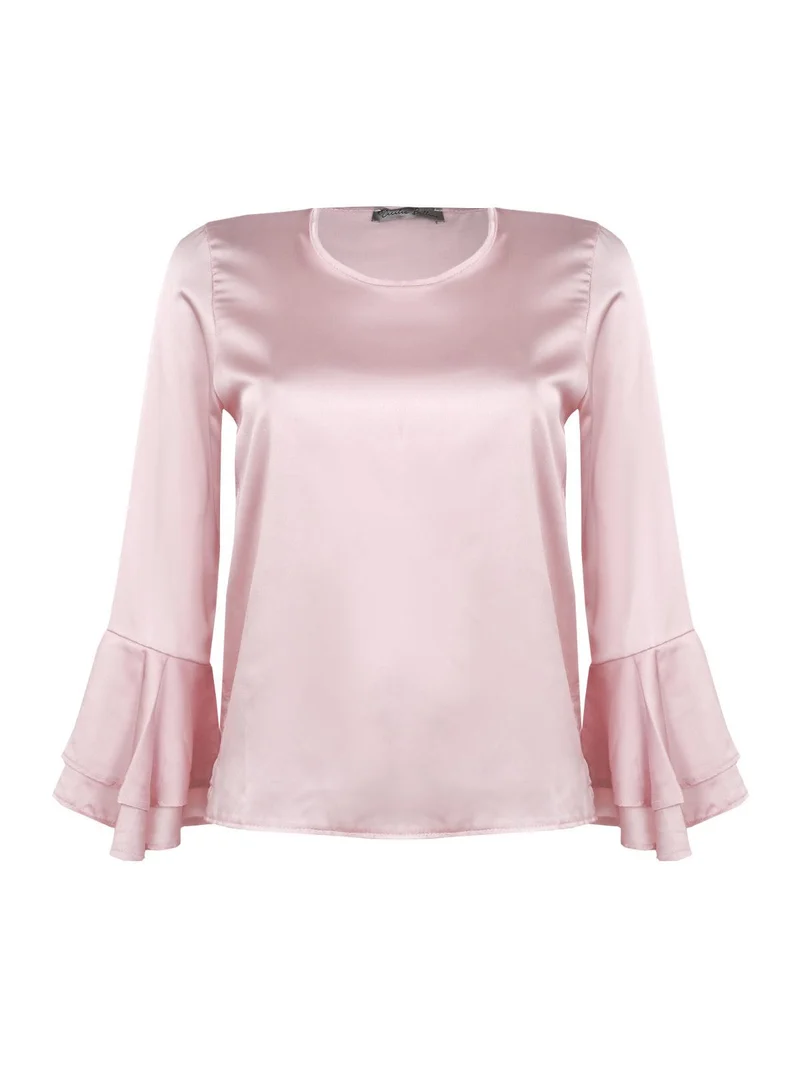 Camicetta donna con manica a campana - rosa