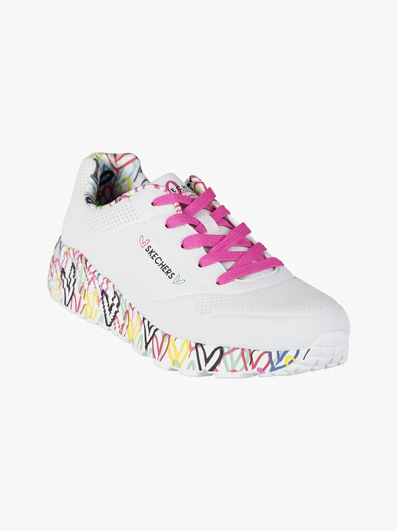 LOVELY LUV Sneakers da ragazza con stampe - bianco