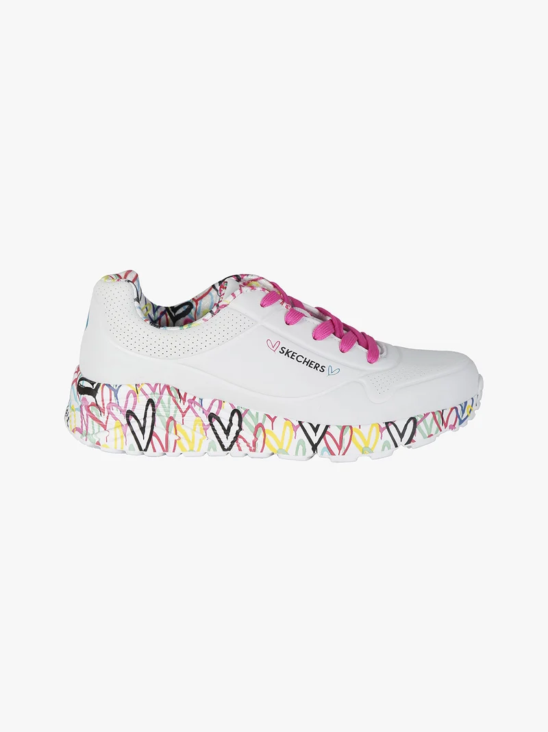 LOVELY LUV Sneakers da ragazza con stampe - bianco