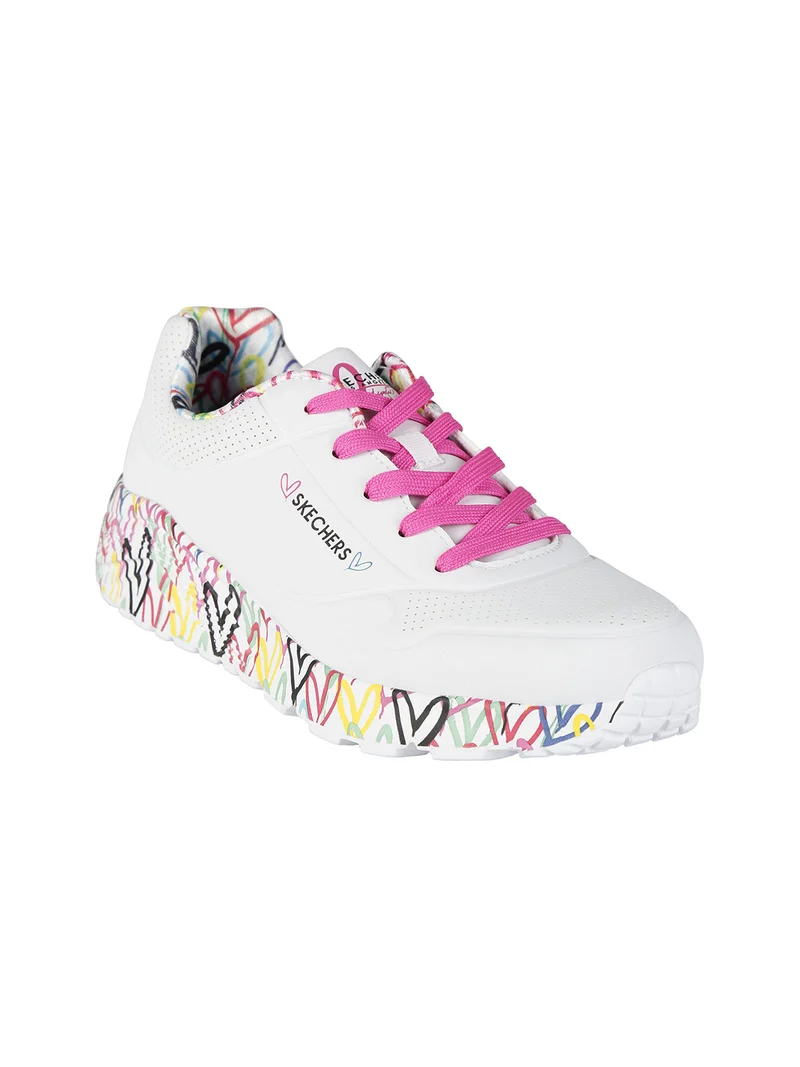 LOVELY LUV Sneakers da ragazza con stampe - bianco