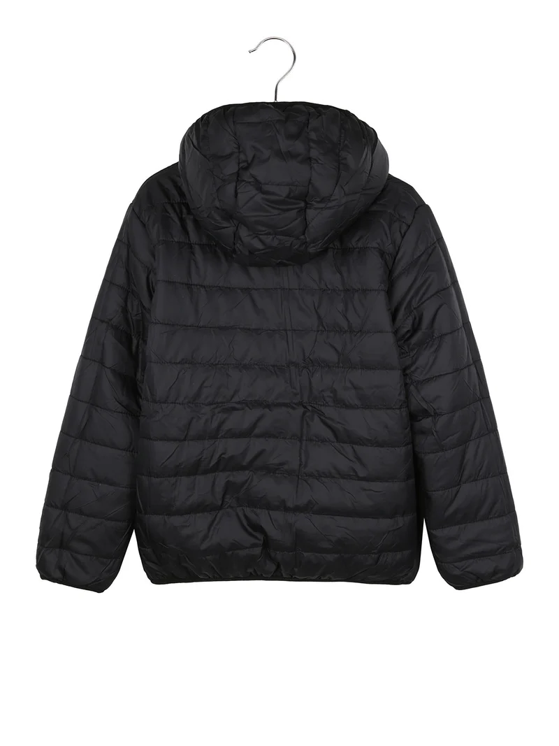 Giubbotto da bambino reversibile con cappuccio - nero