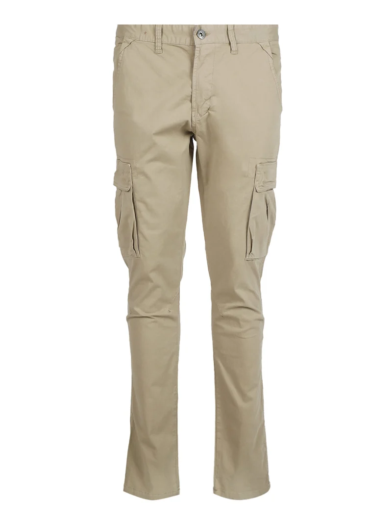 Pantaloni cargo da uomo in cotone taglie grandi - beige