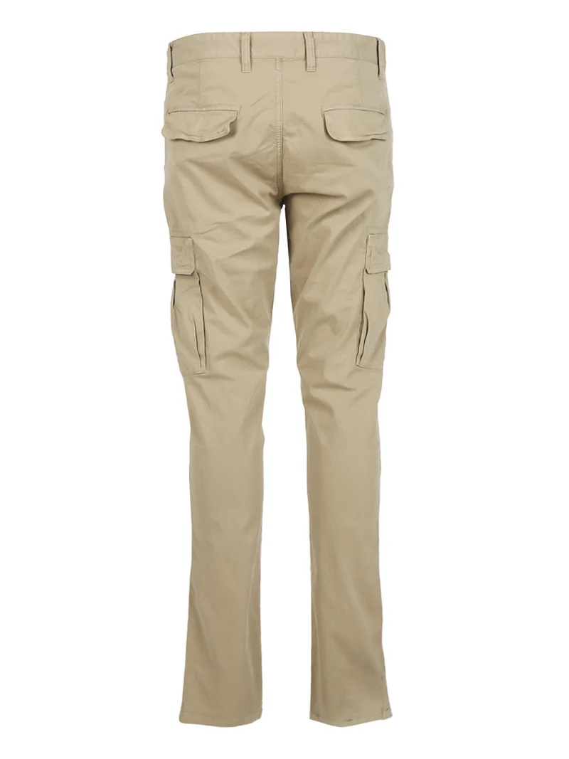 Pantaloni cargo da uomo in cotone taglie grandi - beige