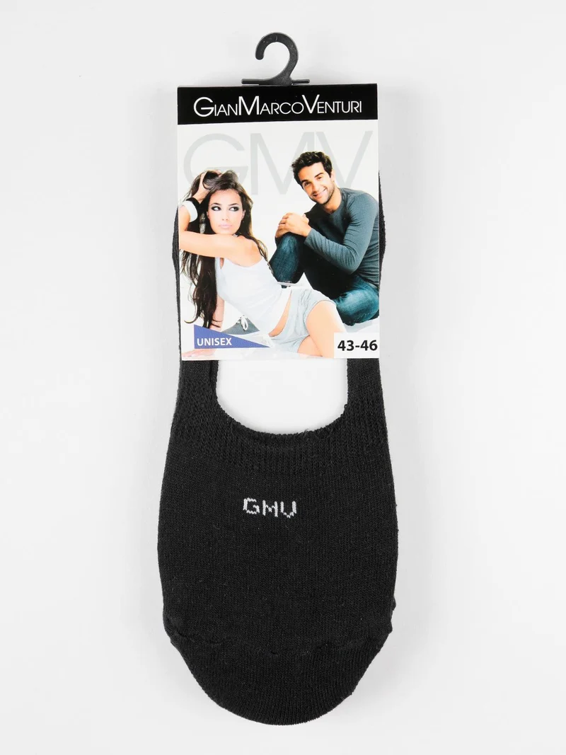 Calza salvapiede nere misto cotone 3 pezzi - nero