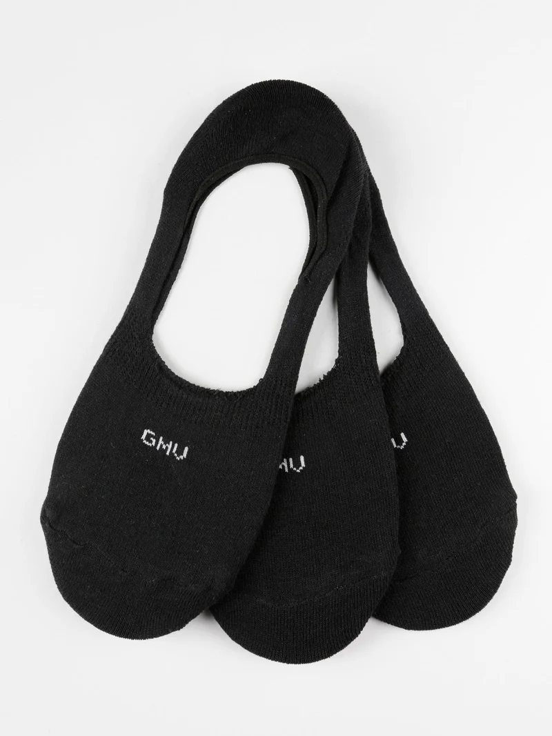 Calza salvapiede nere misto cotone 3 pezzi - nero