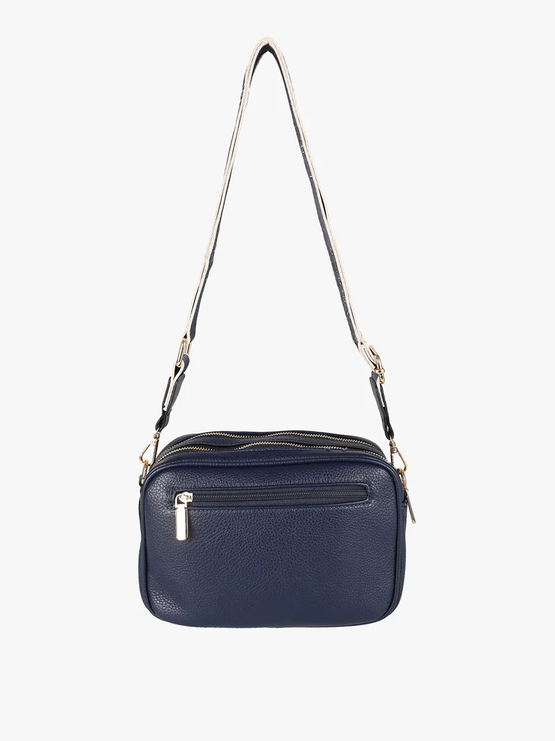 Borsa a tracolla da donna in ecopelle - blu scuro