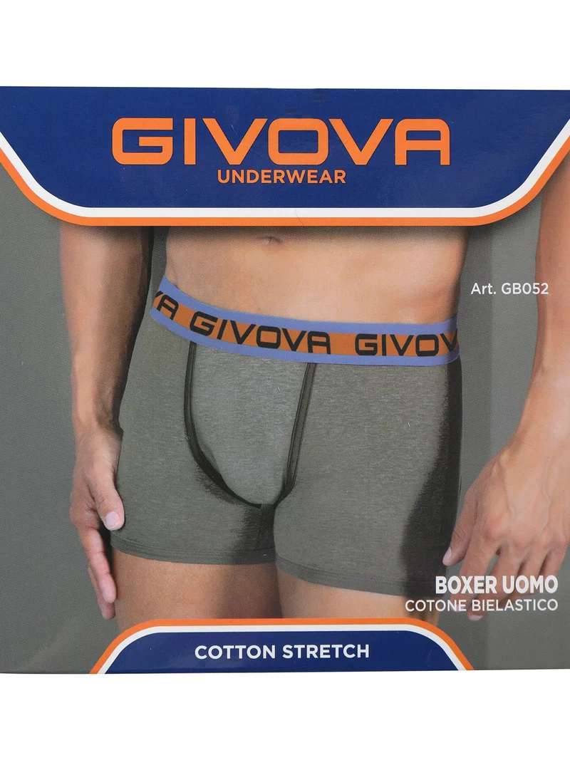 Boxer uomo in cotone bielastico - grigio