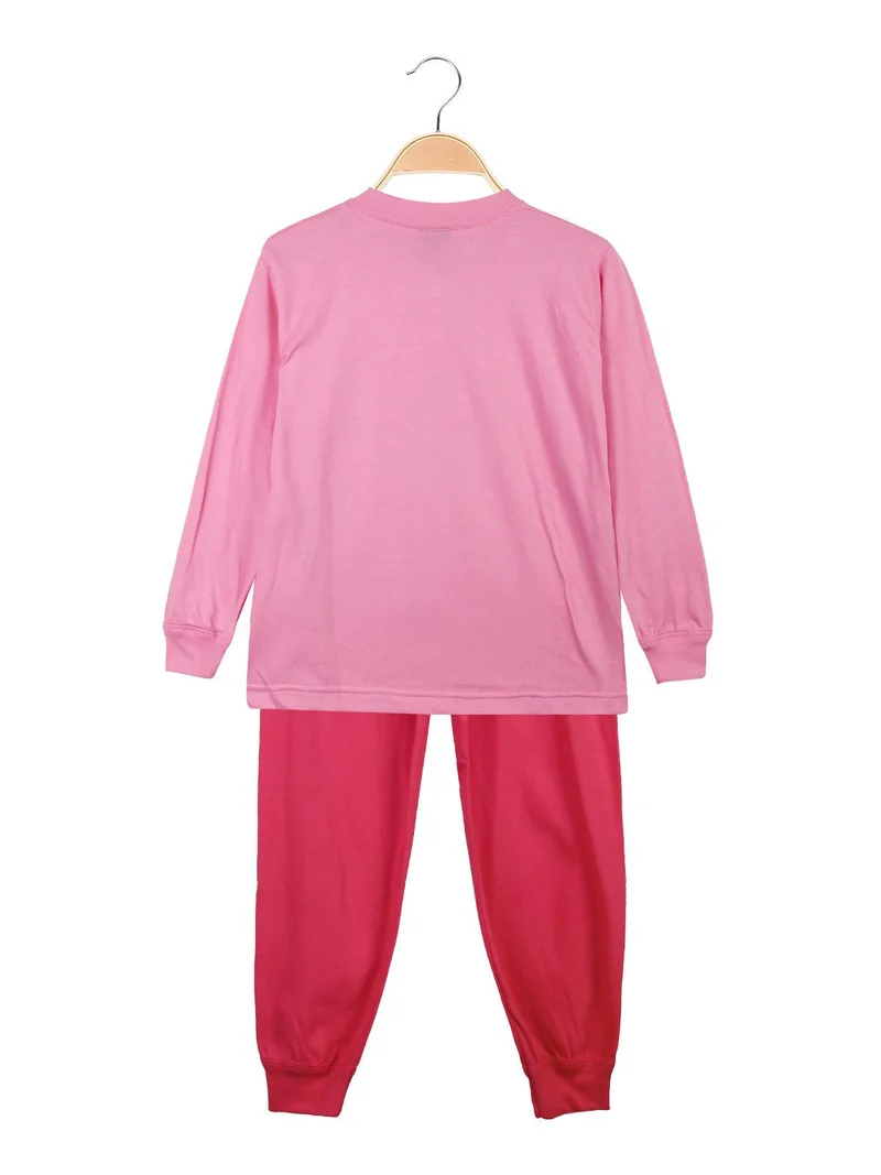 Elsa & Anna Pigiama lungo da bambina in cotone - rosa