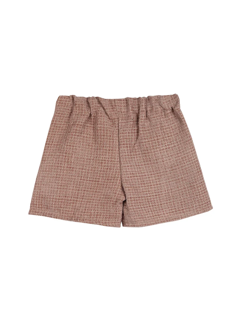Shorts da bambina in tessuto - khaki