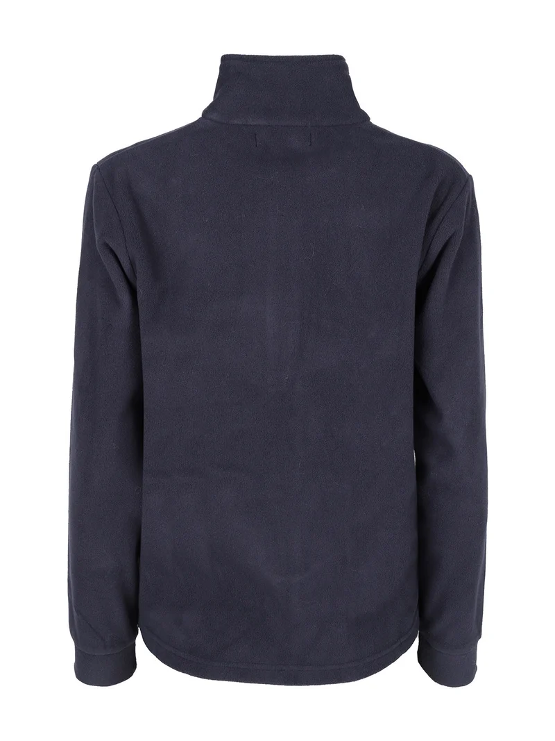 Felpa in pile da donna con zip - blu scuro