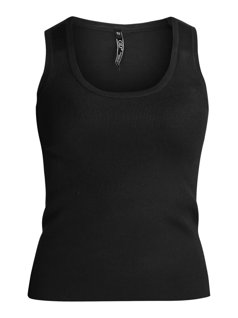 Top da donna in maglia - nero