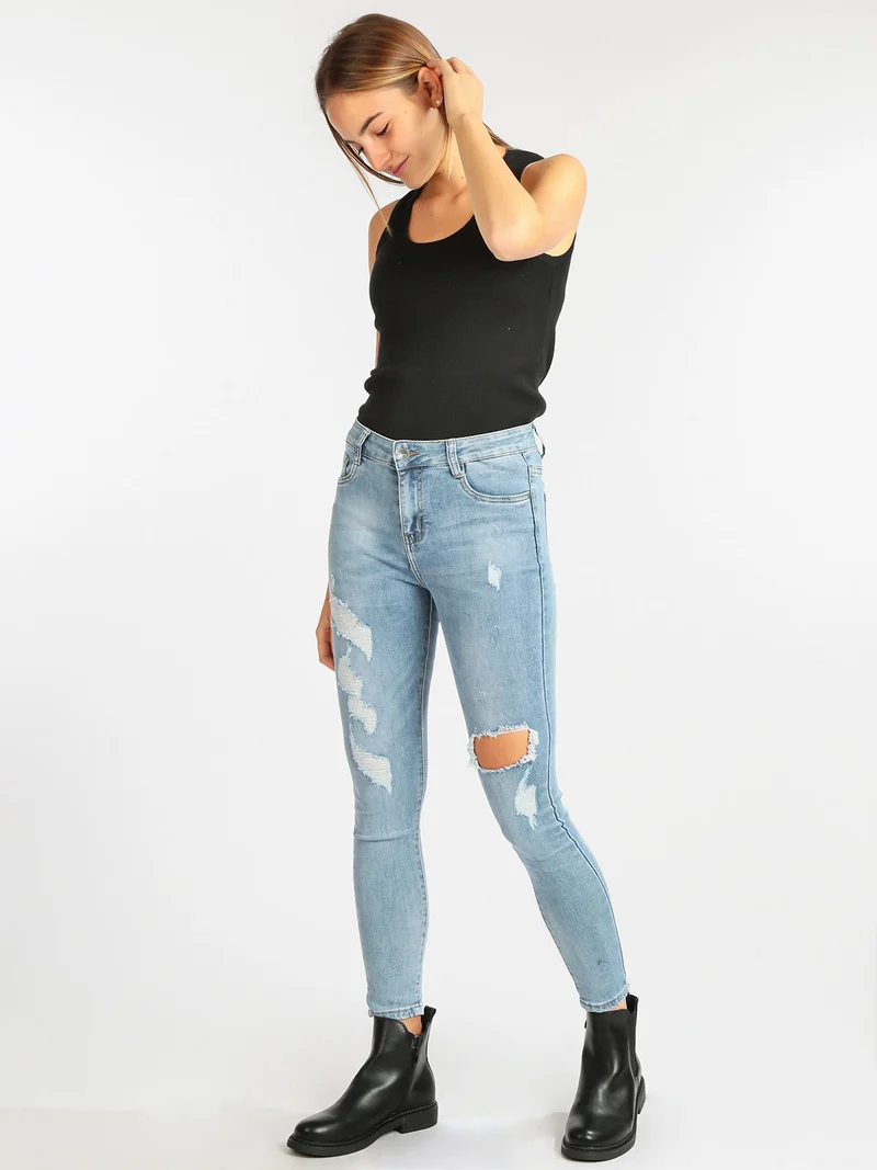 Top da donna in maglia - nero