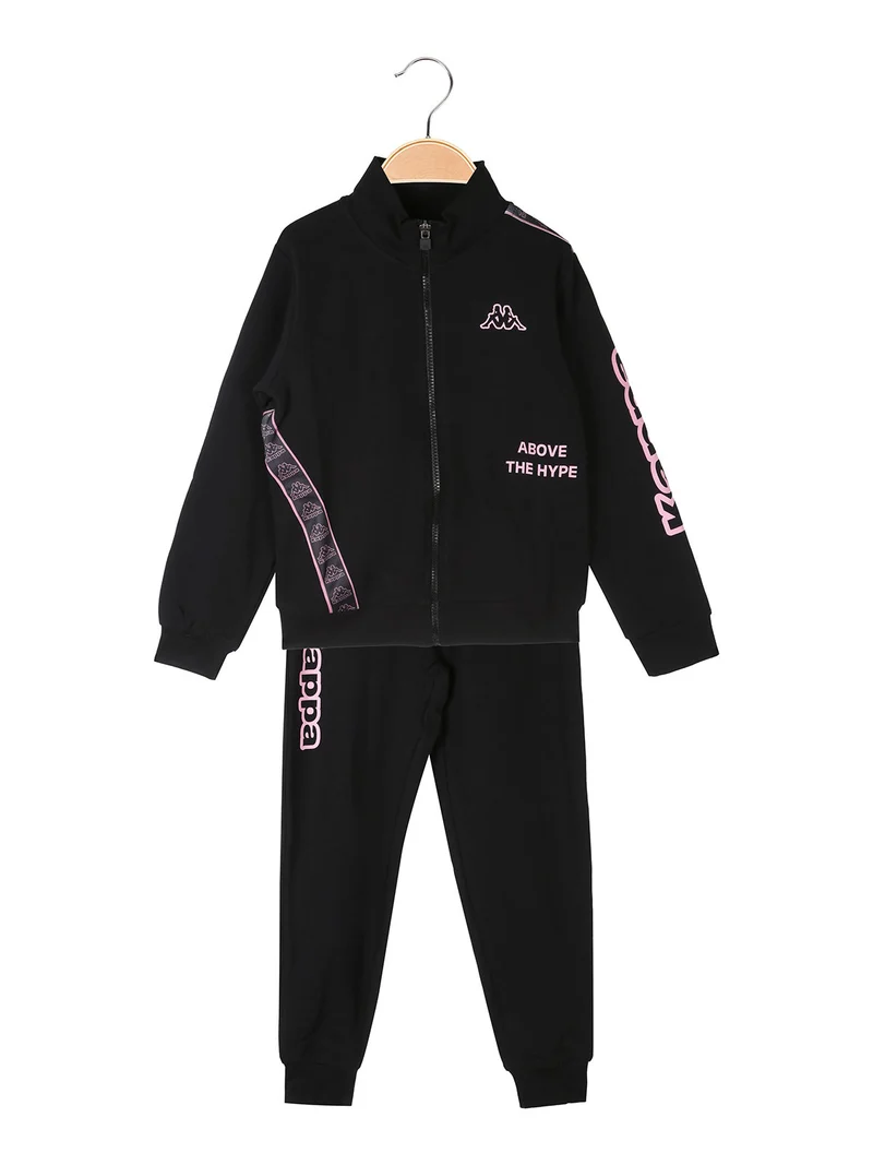 Completo da ragazza 2 pezzi con zip - nero
