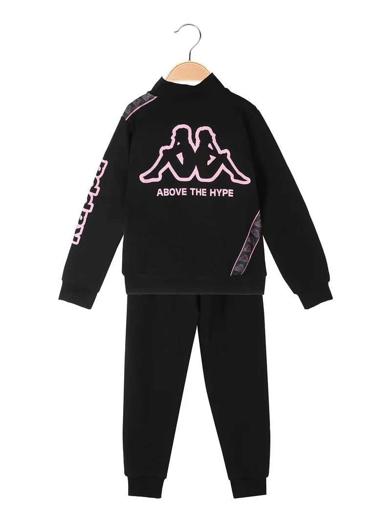 Completo da ragazza 2 pezzi con zip - nero
