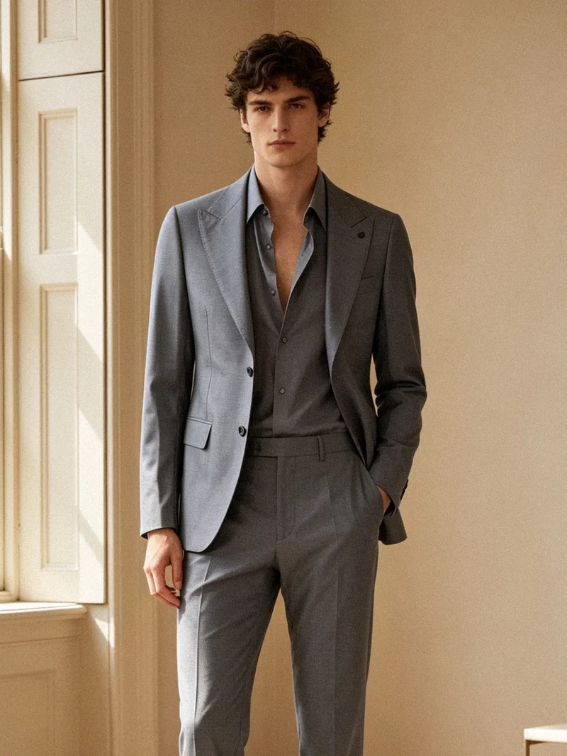 Blazer elegante da uomo - grigio
