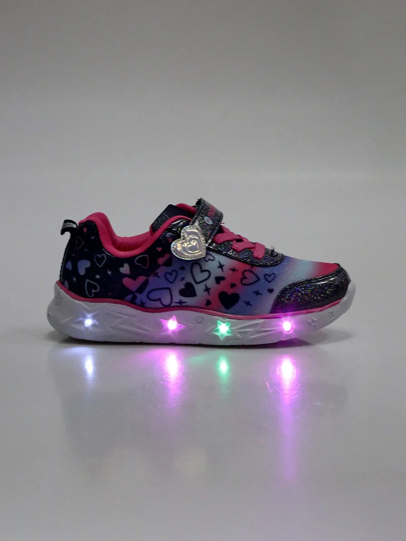 Sneakers da ragazza con luci - blu