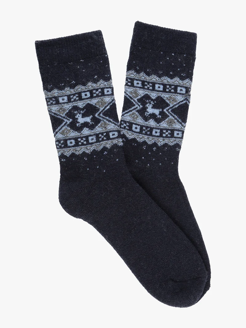 Calze corte da donna in misto lana alpaca - blu scuro