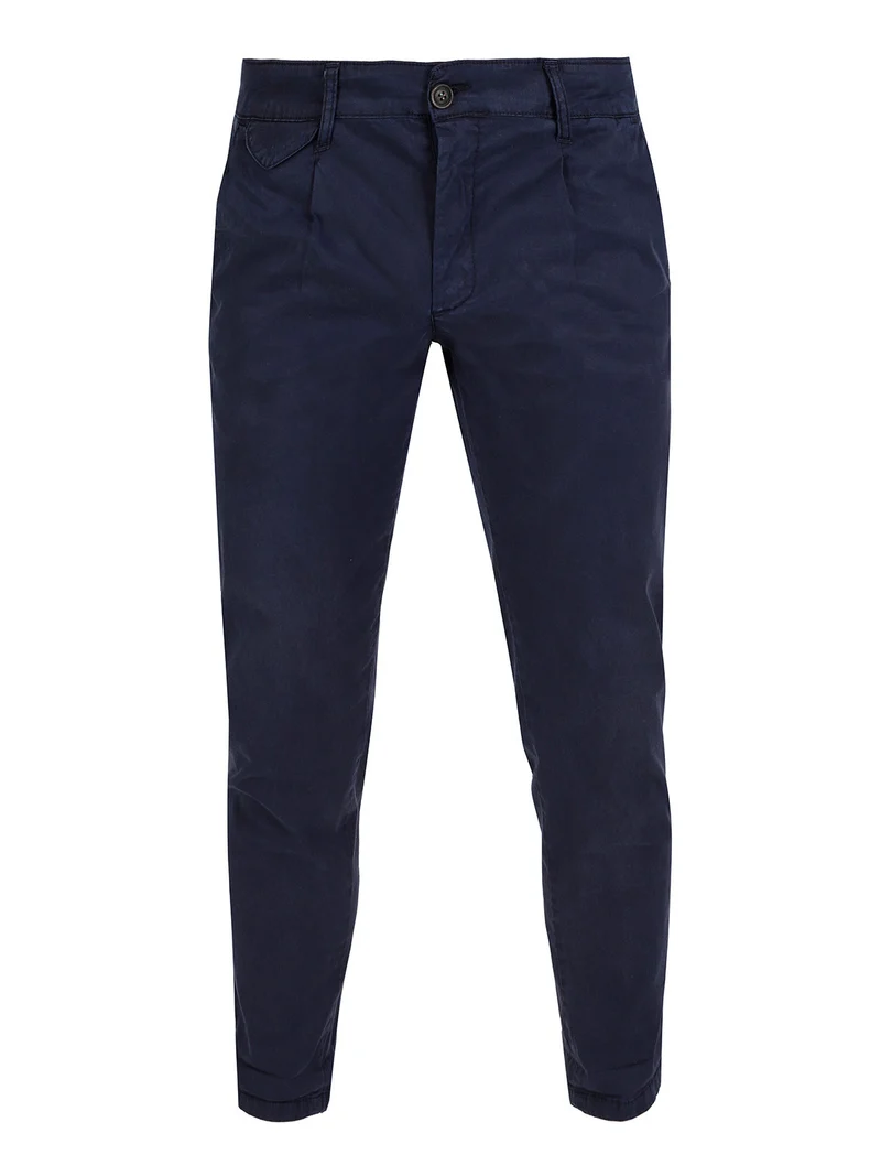 Pantaloni casual da uomo slim fit - blu scuro