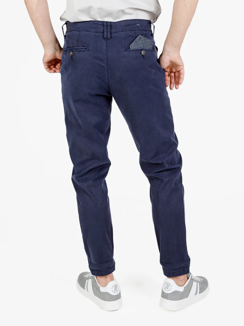 Pantaloni casual da uomo slim fit - blu scuro