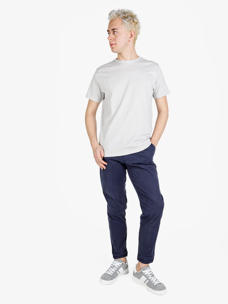 Pantaloni casual da uomo slim fit - blu scuro