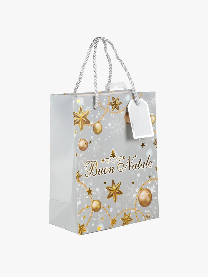 Sacchetto regalo di Natale - grigio chiaro