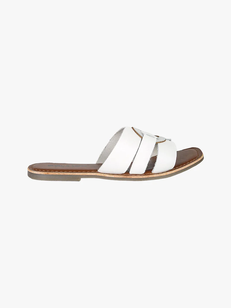 Ciabatte donna in pelle - bianco