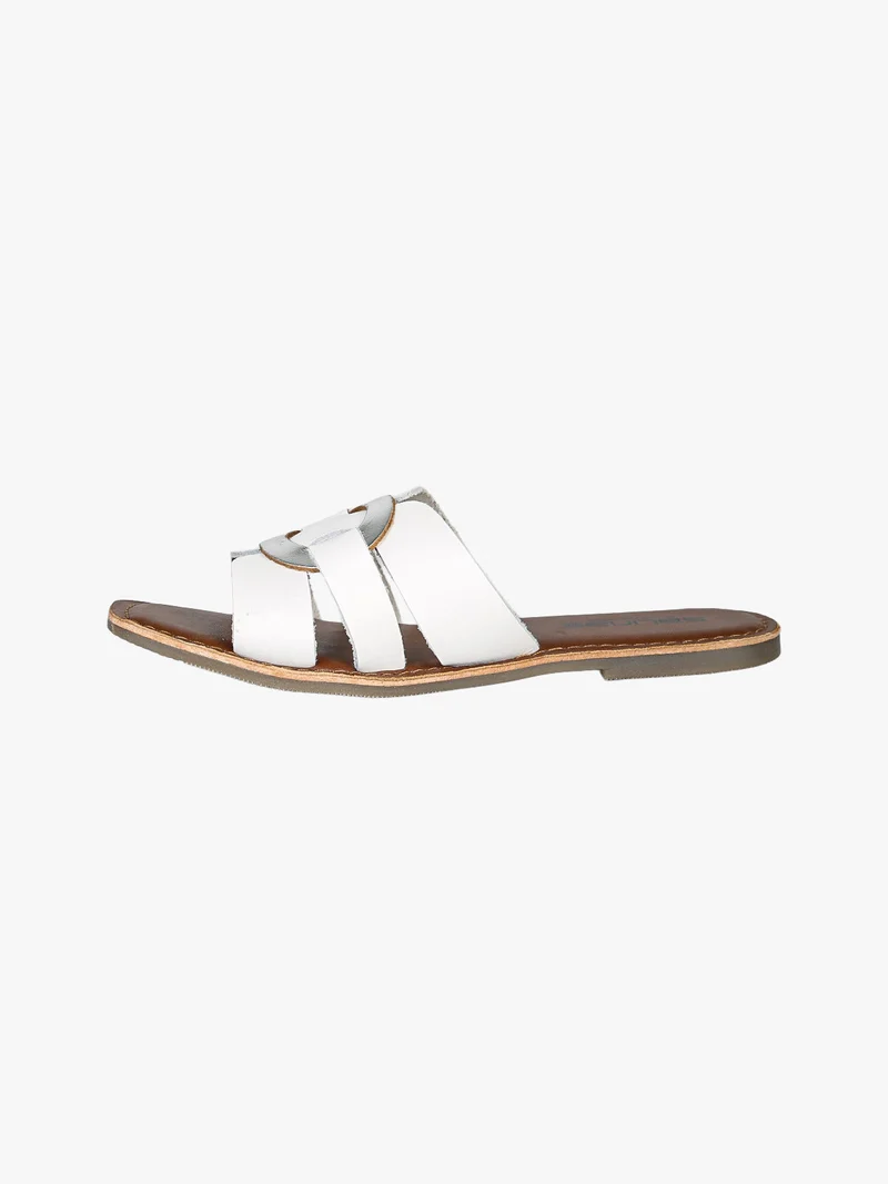 Ciabatte donna in pelle - bianco