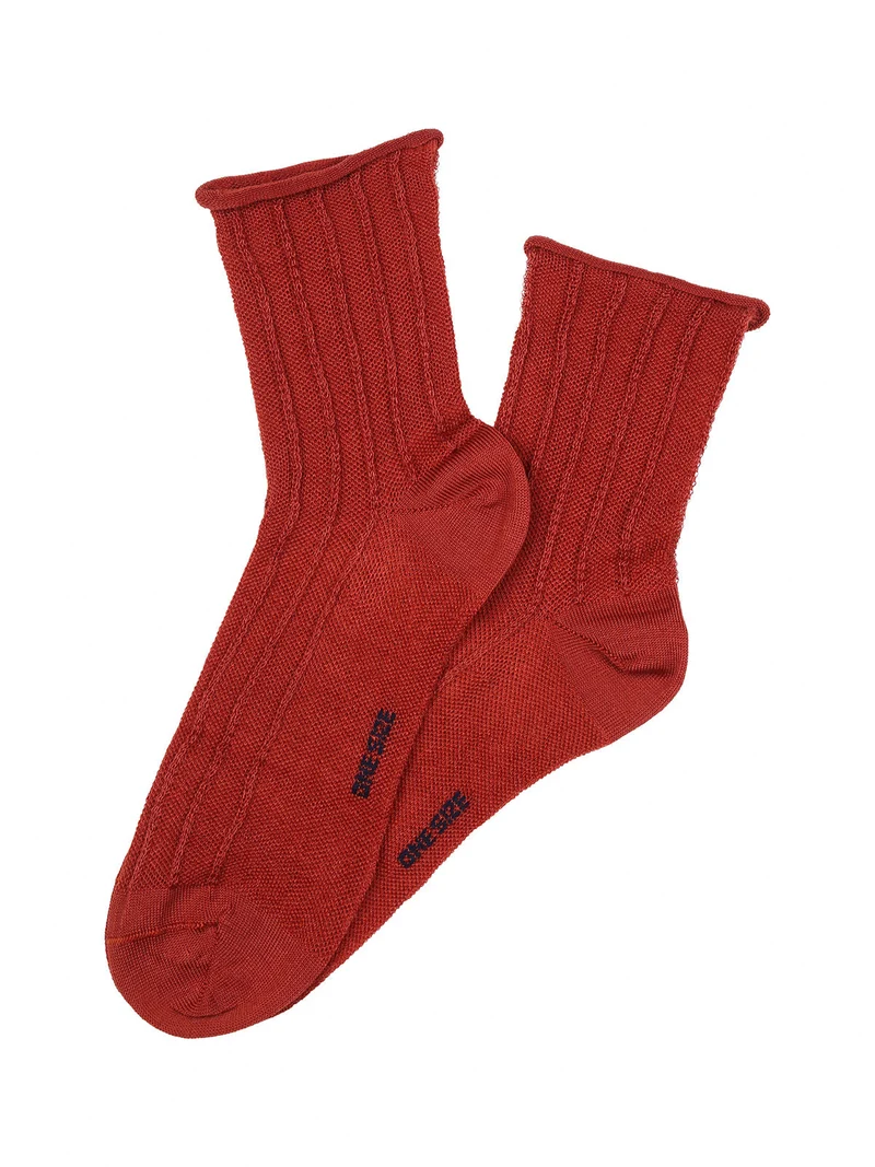 Calze donna midi in cotone mercerizzato - arancione