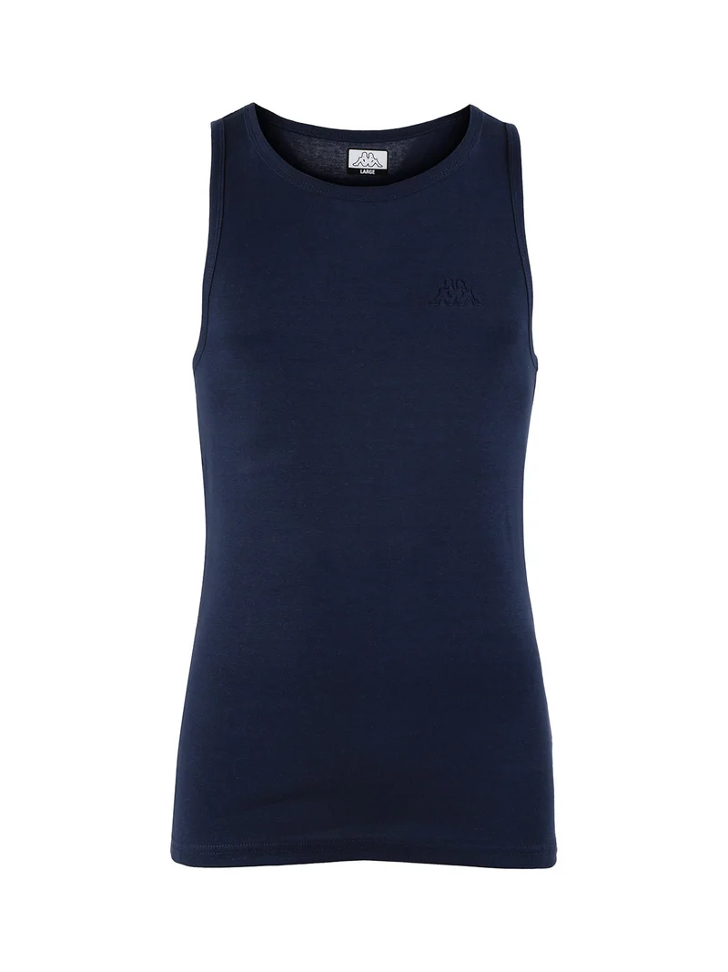 Canotta uomo in cotone con logo - blu scuro