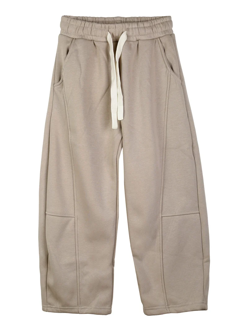 Pantaloni tuta da bambino balloon con interno felpato - beige