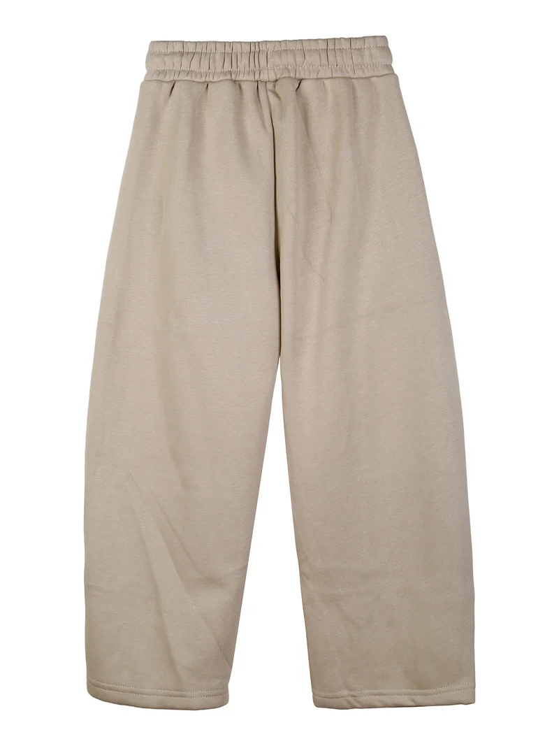Pantaloni tuta da bambino balloon con interno felpato - beige