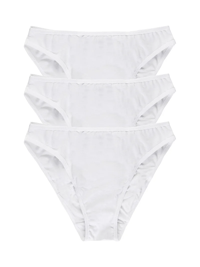 Slip tinta unita Confezione 3 pezzi - bianco