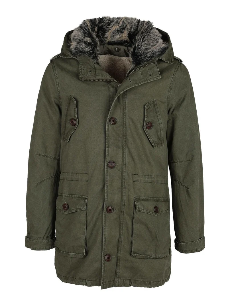 Parka sfoderabile con cappuccio - verde
