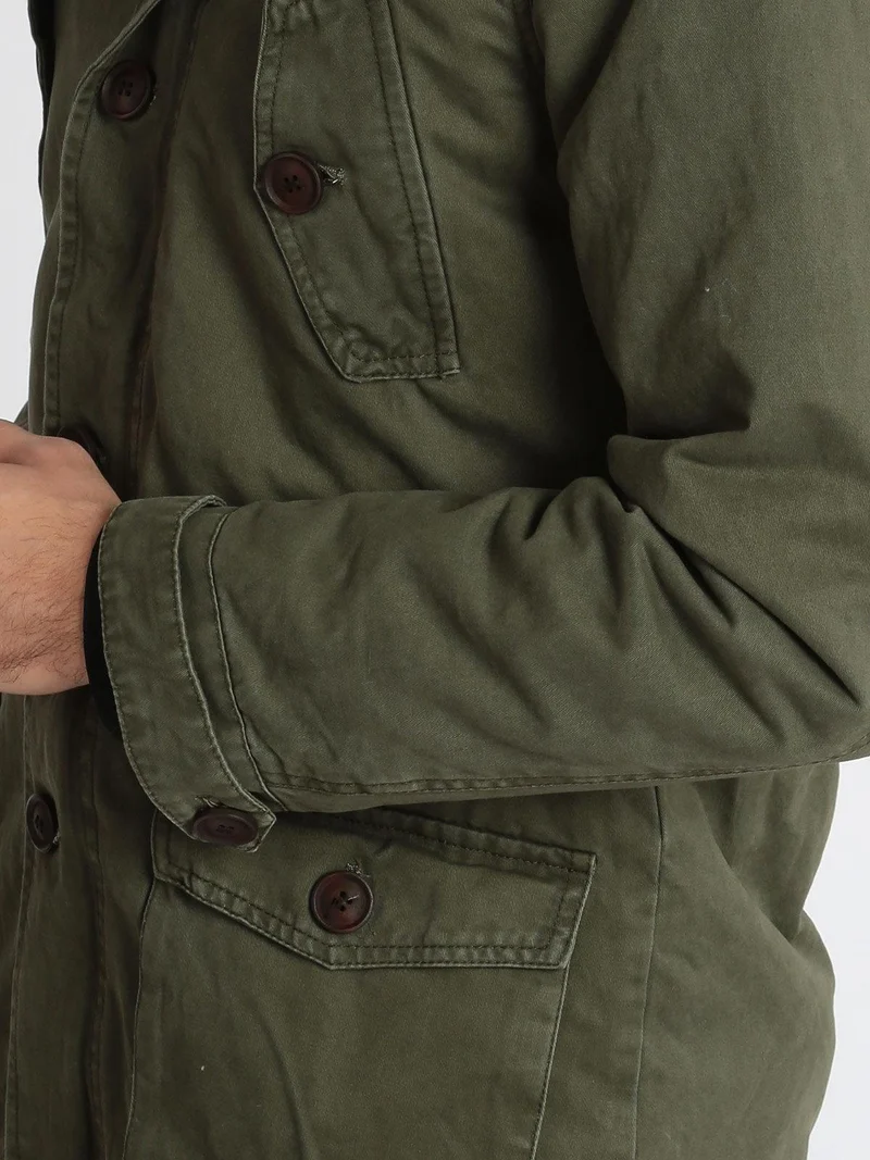 Parka sfoderabile con cappuccio - verde