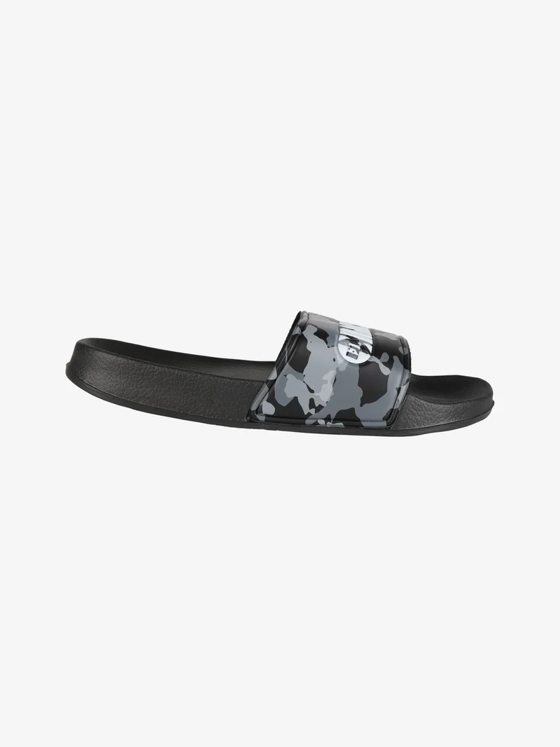 Ciabatte da uomo in gomma con scritta - nero