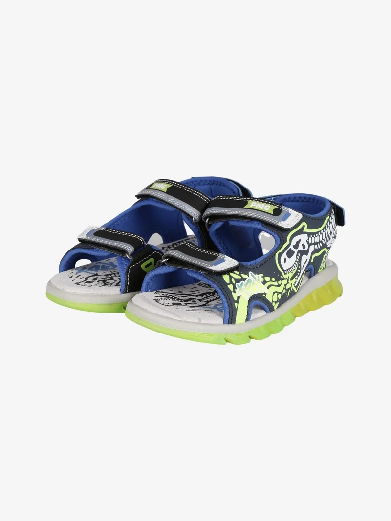 Sandali da bambino con stampe e luci - blu scuro