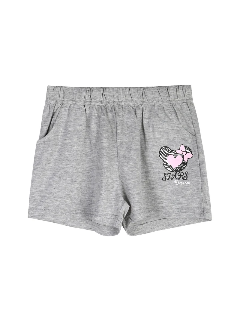 Completo corto da bambina con canotta e shorts - rosa