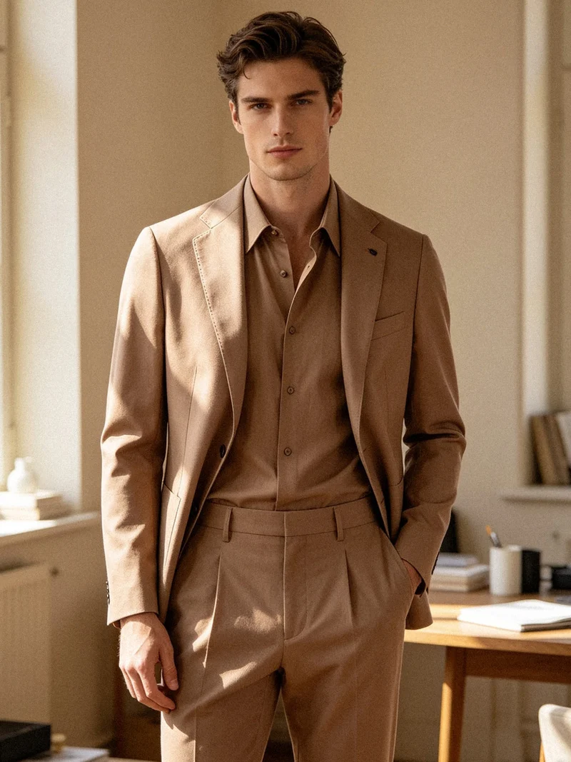 Blazer elegante da uomo - khaki